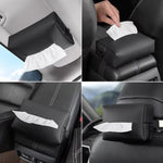 Car Tissue Box, (Large - One Size) Sunshade Seatbackrest Hanging Tissue Box, Car Armrest Box, Car Storage and Organizing Accesso