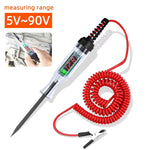 6V 12V 24V Car Truck Voltage Circuit Tester Pen, 5V-90V Digital Display Auto Test Light Probe for Au