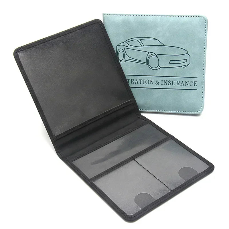 Car Registration and Insurance Holder Car Accessories Vehicle Glove Box Car Organizer Essential Docu