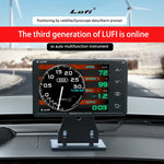 Lufi XS LCD Gauge OBD+GPS Head Up Display | Turbo Boost and Oil Pressure Monitor