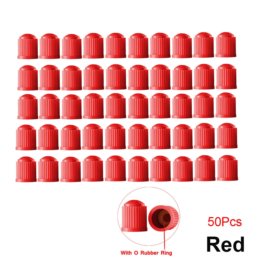10/25/50/100Pcs Universal Plastic Tire Valve Caps for Cars, Trucks, Motorcycles, and alternate view