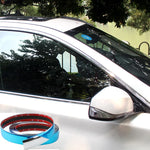 Exterior Car Chrome Body Strip Bumper Auto Door Protector Moulding Styling Trim car La close-up view
