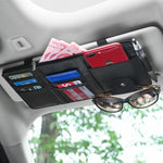 JFBONIN Car Sun Visor Organizer Storage Box with Sunglasses Clip Business Card Holder alternate view