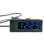 12V 3in1 Vehicle Car Kit Thermometer with Voltmeter and Clock | LED Digital Display detail view