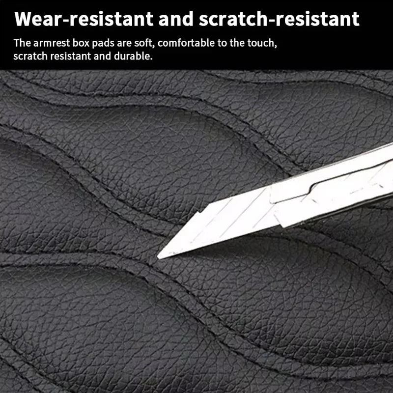 PU Leather Car Armrest Pad Cover Accessories Center Console Protector Cushion for Toyota Corolla Camry Rav4 Yaris Prius Prado