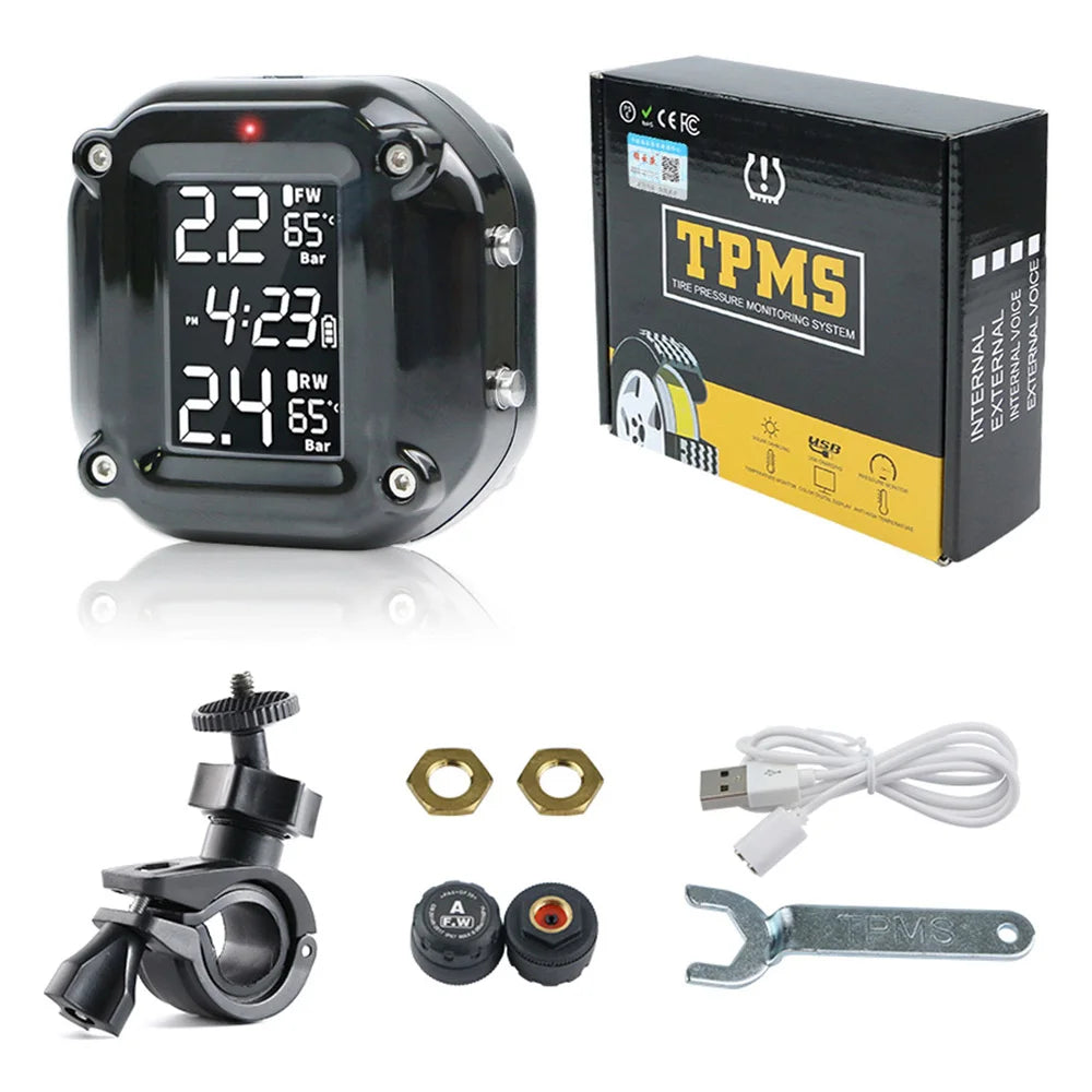 TPMS Motorcycle Tire Pressure Sensors | Real-Time Monitoring System for 2-Wheel Riders detail view