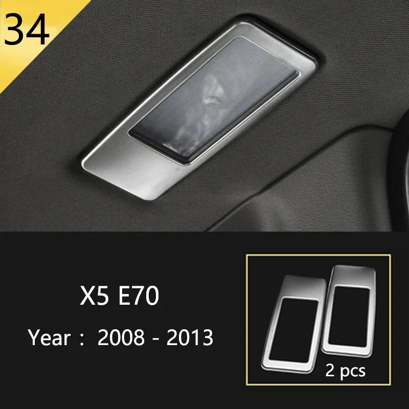Car Styling For BMW X5 X6 E70 E71 Console Gearshift Frame Decorative Trim Strips Stai lifestyle view
