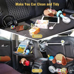 Car Seat Back Organizer with Foldable Table Tray