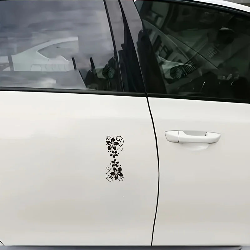 Vibrant Car Sticker Glossy Reusable Vibrant Flowers Pattern Vinyl Car Sticker Decal | Se detail view