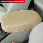 Car Microfiber Leather Armrest Box Cover Center Console Lid Cover Interior Accessories For Honda Civic 9th Gen 2012 - 2015