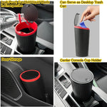 Universal Car Trash Bin with Lid,Durable ABS Material-Fits Center Console, Armrest, or Door Storage-Ideal for Vehicle & Home Use