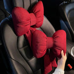 Cute Pink Bowknot Car Neck Pillow detail view