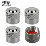 4PCS Tire Valve Stem Caps with O Rubber Ring | Universal Corrosion Resistant Stem Cov alternate view