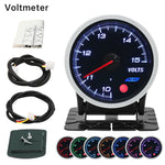 2 Inch 52mm Smoke Lens Turbo Boost Gauge | 8 Color Backlight Car Gauge with Sensor close-up view