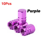 Aluminum Alloy Tire Valve Caps | 5 or 10 Pack Waterproof Dustproof Stem Covers additional angle