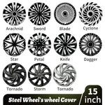 Sports Caps Rim 15inch Hub Cover for Iron Rim Wheel Cover Set of 4 Steel Replacement Plastic Hubcap for R15 Tire Car Accessories