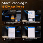 2025 KONNWEI KW905 OBD2 Bluetooth 5.0 ELM327 V1.5 Car Diagnostic Tool Engine Fault Co lifestyle view