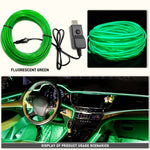 Car Interior Decorative Lamps EL Wiring Neon Strips Dashboard Auto LED Ambient Lights DIY Flexible Atmosphere Lamp 1M/3M/5M