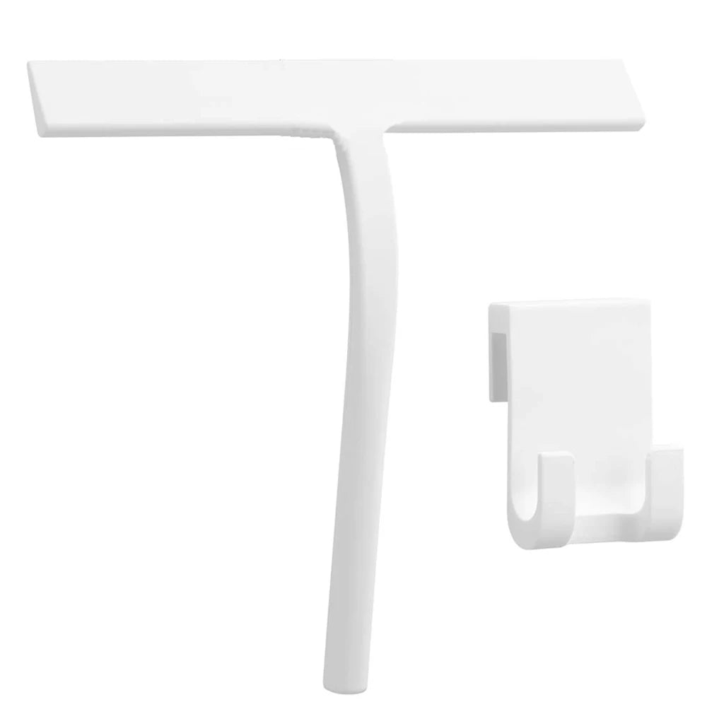Bathroom Shower Squeegee Household Glass Wiper Window Mirror Silicone Scraper Shower Doors Hanging Squeegee Holder Cleaning Tool