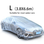 Universal Exterior Waterproof Car Cover | Disposable PE Plastic Automobile Cover with El detail view