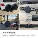 Moonet Universal Spare Tire PVC Leather Cover 12" 13" 14" 15" 16" 17" inch for Auto/Trai detail view
