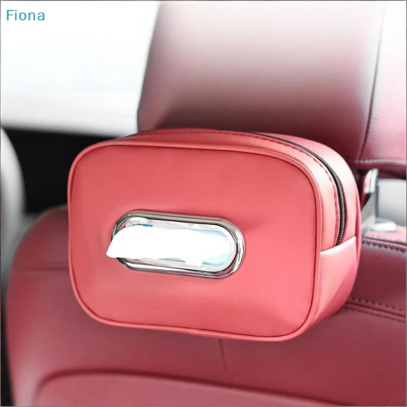 Car Tissue Box Holder Sun Visor Tissue Case With Fix Strap