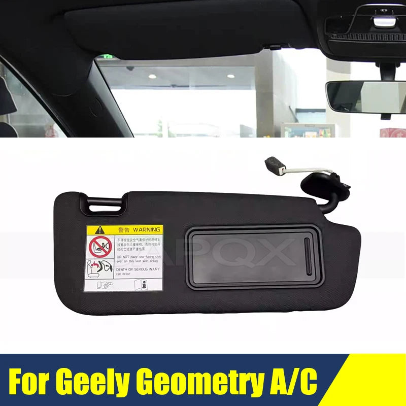 Black Car Sun Visor Sunshade For Geely Geometry A/C Side Shade Sunvisor With Mirror Sunshade Cover Shade Interior Sunshade