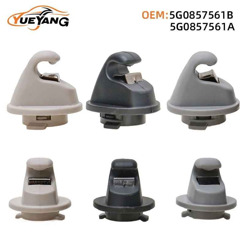 Sun Visor Clip Hook Holder 5G0857561B | For VW Golf 7 MK7 2013+ Passat B8 Polo T-Cross Tiguan Touran