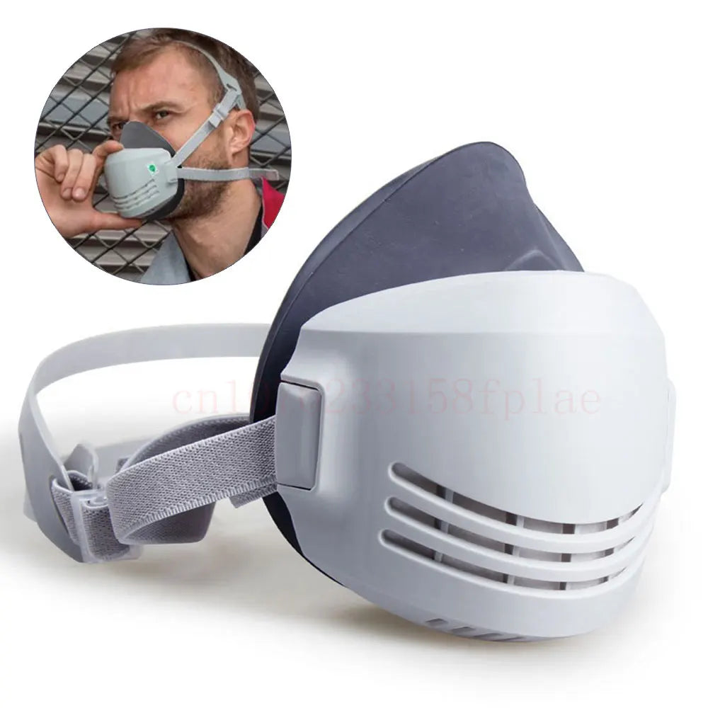 Reusable Washable Dust-proof Gas Mask Respirator Half Face Anti Haze Fog Safety Constr close-up view