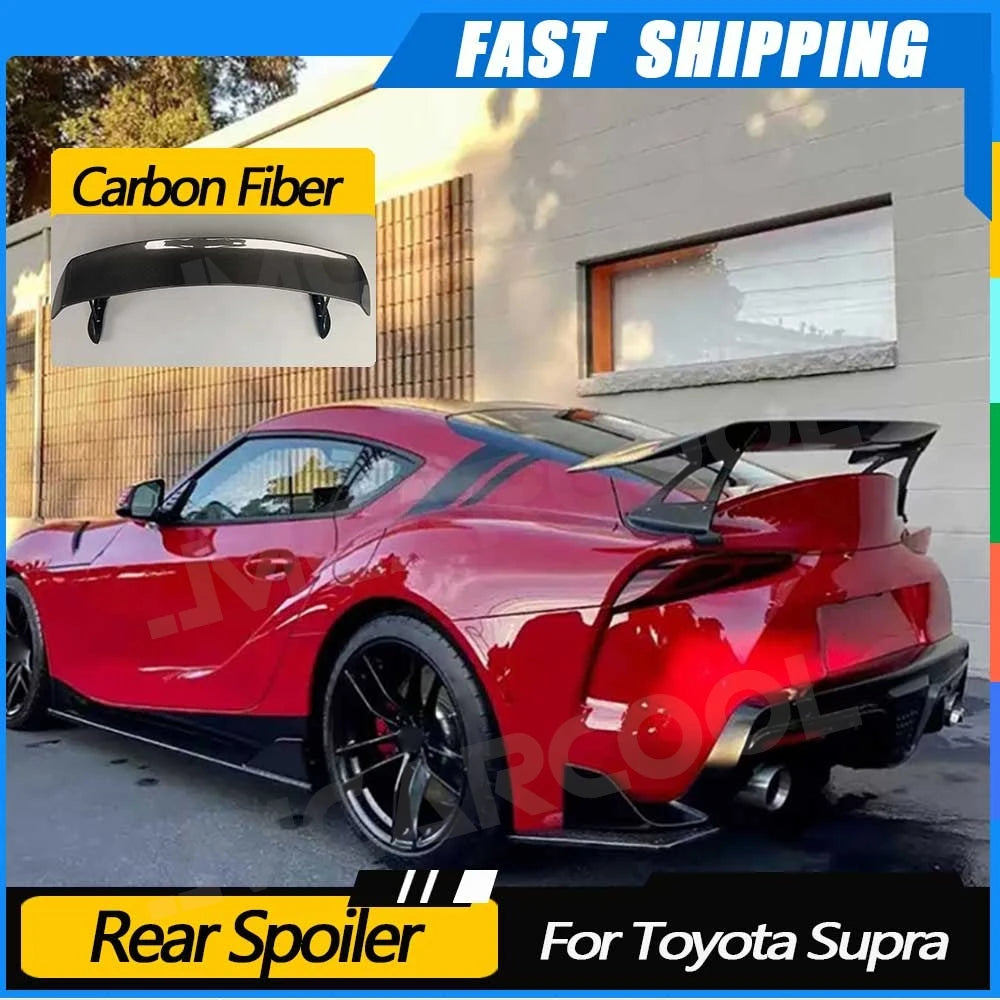 JMCARCOOL Real Carbon Fiber Rear Trunk Spoiler Lip Wings Car Accessorise For Toyota Supra GR A90 A91