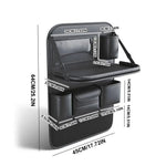 Car Seat Back Organizer 6-Pocket Storage Bag with Foldable Table Tray