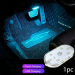 Wireless USB Rechargeable LED Lights for Car Interior detail view