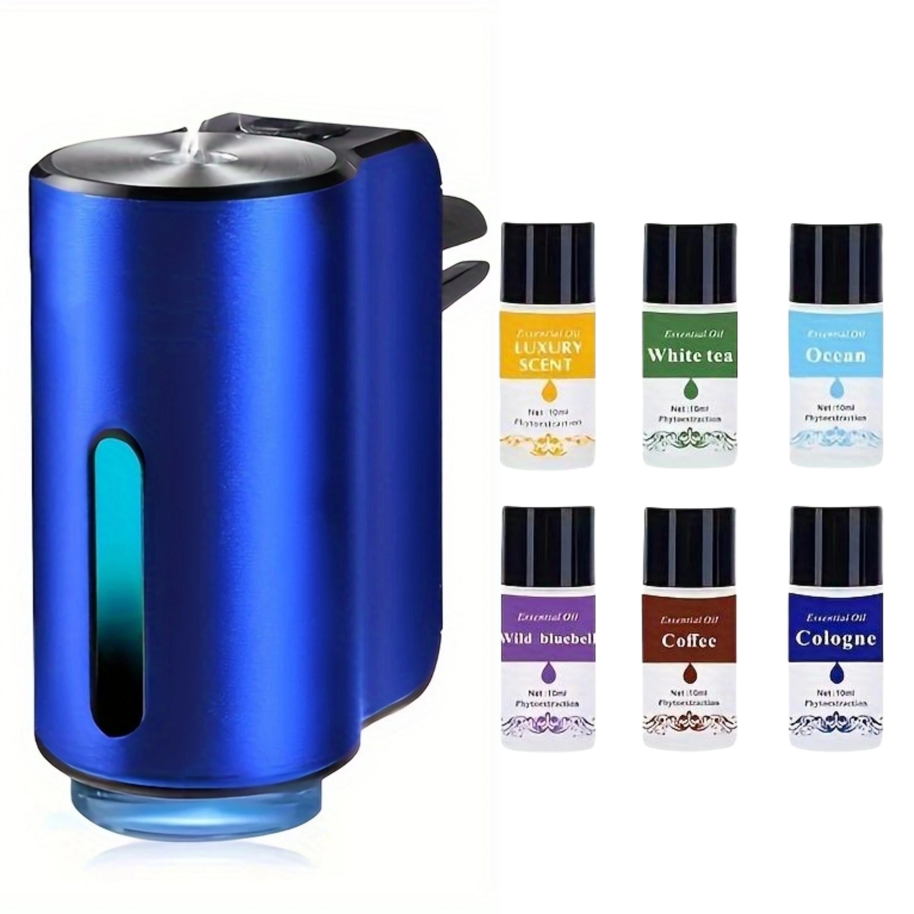 Car air freshener, three intensity adjustable, car aroma diffuser, portable freshener perfume fragrance