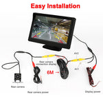 Easy Installation 4.3Inch or Rear View Camera Monitor Screen Reversing Camera for Car close-up view