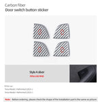 For Tesla Model 3 Highland Model Y Carbon Fiber Door Switch Trim | Interior Stickers alternate view