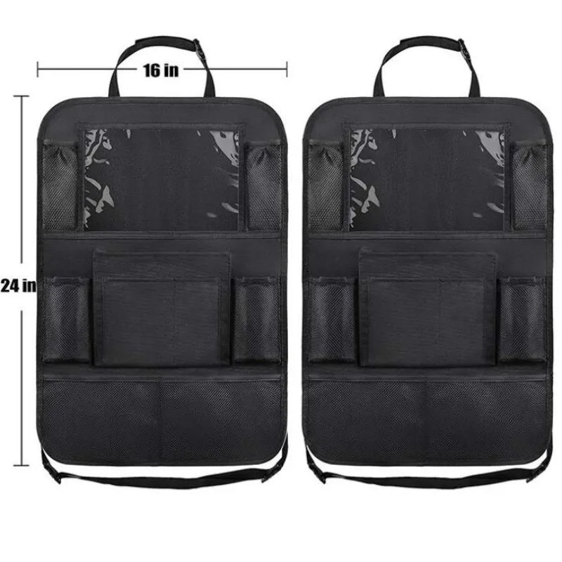 Car Seat Back Organizer 9 Storage Pockets with Touch Screen Tablet Holder for Kids