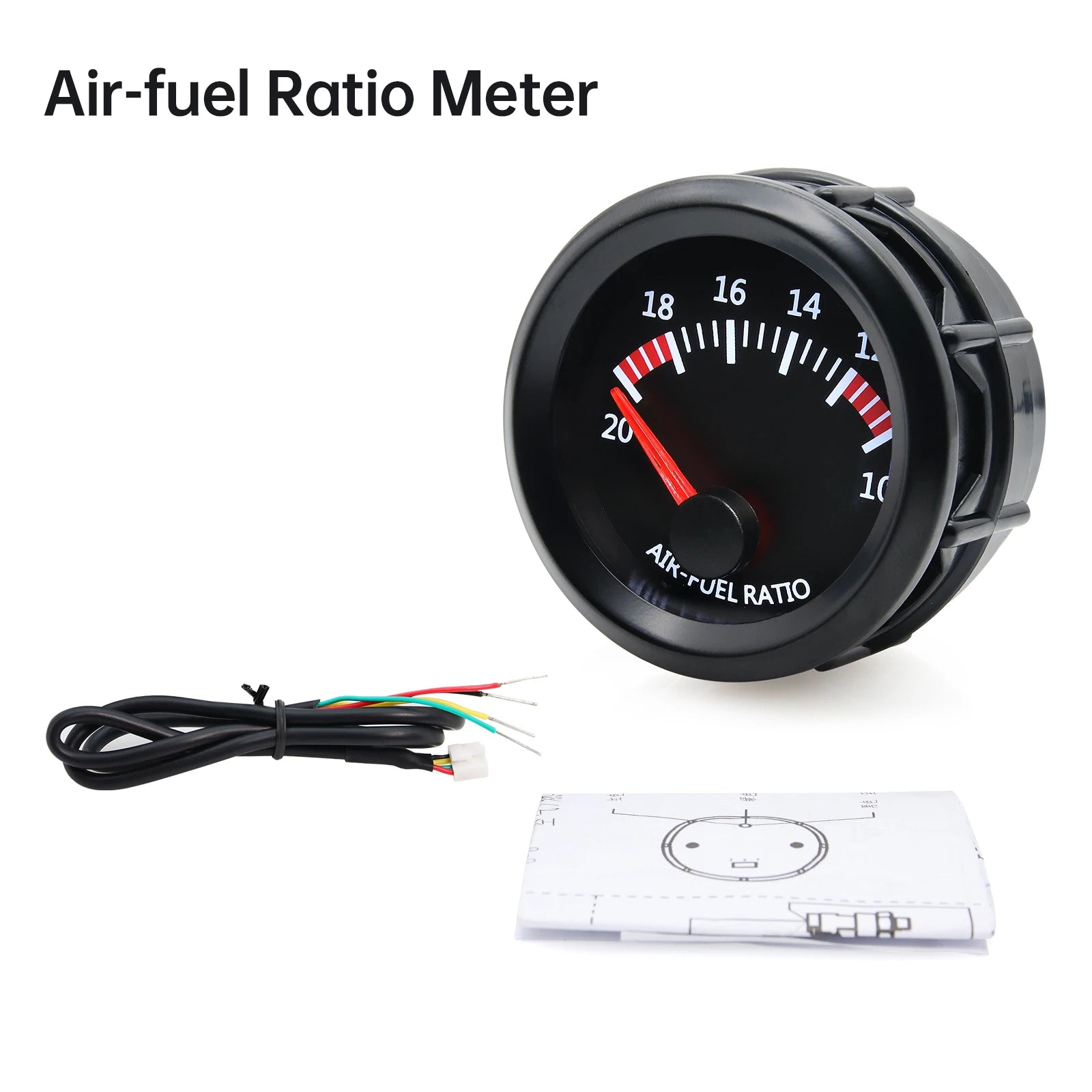 52mm Car Gauge Set | Water Temp Oil Temp Voltmeter Oil Pressure Boost Gauge close-up view