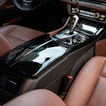 For BMW 5 Series F10 F11 520i Carbon Fiber Central Armrest Box Cover Storage Box Gear Position Panel Decoration Cover Auto Parts