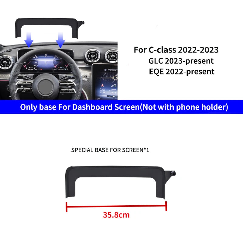 AULIGUS Car Phone Holder for Mercedes-Benz C GLC V-class w204 w205 x253 w447 7/10.25 alternate view