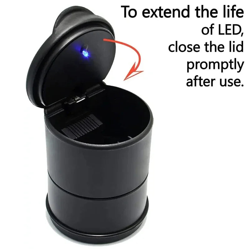 Universal Car LED Ashtray Garbage Coin Storage Cup Container Cigar Ashtray Holder Auto I detail view