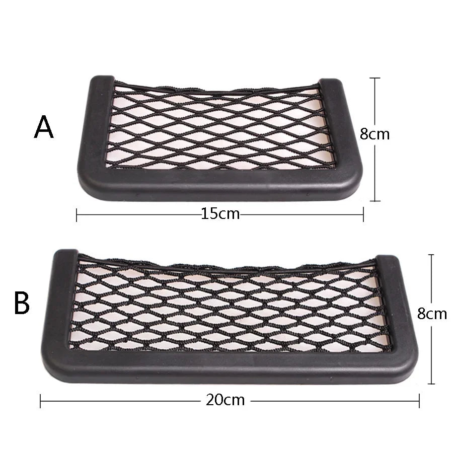 Car Organizer Storage Bag Net Pocket Phone Holder additional angle