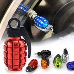 4pcs Aluminum Grenade Tire Valve Stem Caps | Dust Proof Car Truck Bike Valve Covers
