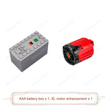 MOC Power Functions M/L/XL Motor Battery Box IR Remote Receiver for RC Car Robot Mo additional angle