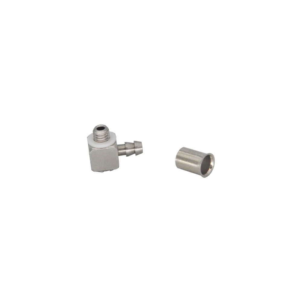90º Hose Elbow M3-3mm Pipe With Pipe Sleeve For RC Hydraulic Cylinder Valve Stainle additional angle