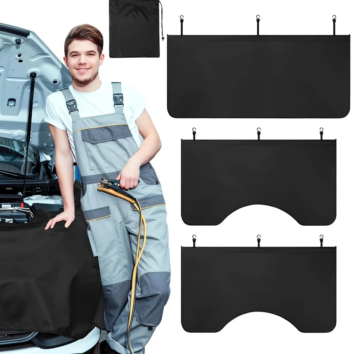 Automotive Mechanic Magnetic Fender Cover Mat Pad | Protective Fender Protector for Repair Work