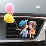 Lovely Couple Car Air Vent Freshener Essential Oil Perfume Clip Scent Aromas Diffuser Decor Fragrance Auto Interior Accessories