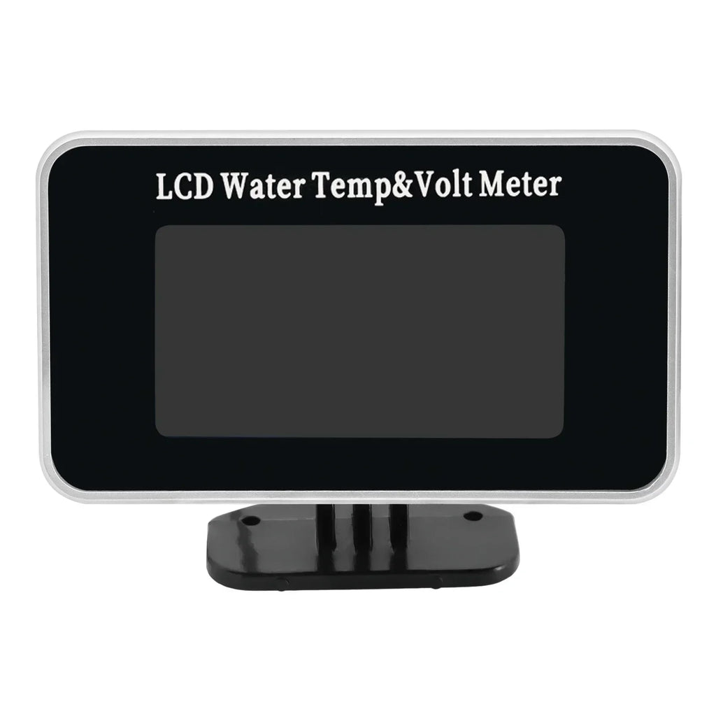 AD Car LCD Water Temperature Meter + Thermometer Voltmeter Gauge 2in1 Temp Voltage Meter 10mm Water Temp Sensor 12V 24V