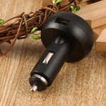 3 in 1 Car LED Digital Voltmeter Gauge Thermometer USB Charger | 12V/24V Dual USB Port close-up view