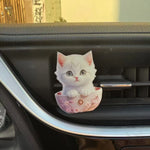 Car Cat Air Freshener Diffuser Car Air Outlet Perfume Clips Air Outlet Aroma Diffuser Ventilation Clip Car Interior Decoration