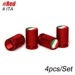 4Pcs Italy National Flag Car Valve Stem Caps | Universal Tire Valve Stem Caps for Cars close-up view